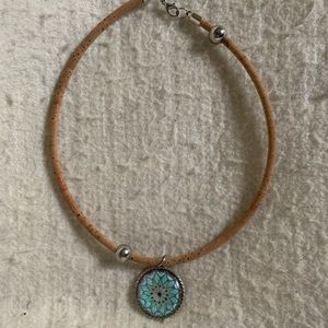 Blue and earthly necklace, Native American